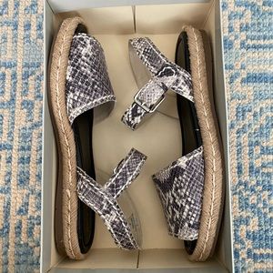 Marc Fisher Snake Espadrille Sandals
